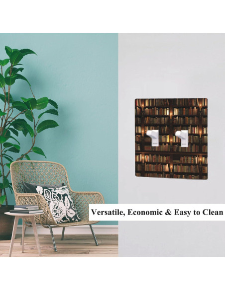 Placa de Pared Decorativa Doble Palanca Pznen Estante de Libros