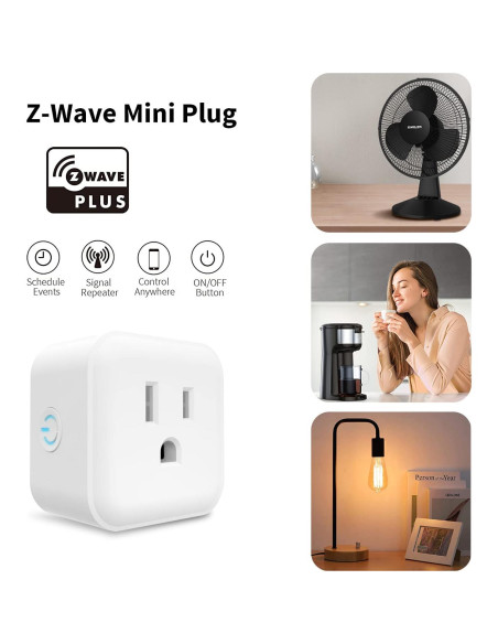 Enchufe Z-Wave Mini Inteligente Minoston MP21Z 15A 125VAC