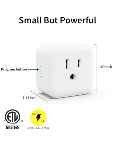 Enchufe Z-Wave Mini Inteligente Minoston MP21Z 15A 125VAC