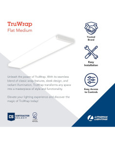 Luz de Techo LED Lithonia TruWrap 4 Pies Ajustable 4000lm 2