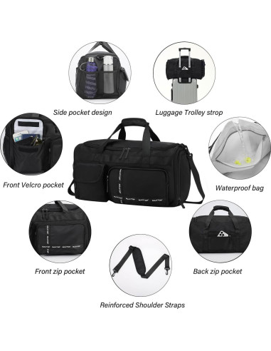 Bolsa Duffle de Viaje MAXTOP 48.3x26.7x27.9cm Unisex