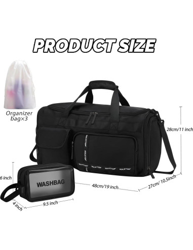 Bolsa Duffle de Viaje MAXTOP 48.3x26.7x27.9cm Unisex