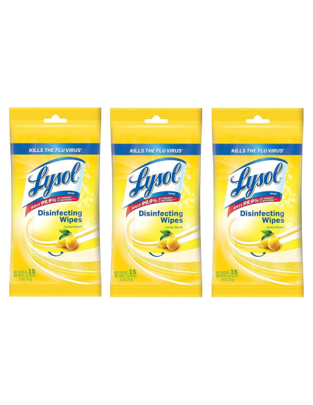 Toallitas Desinfectantes Lysol Aroma Limón 15 Unidades