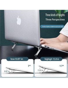 Soporte de Laptop Ergonómico Aluminio Portátil H22-4 2
