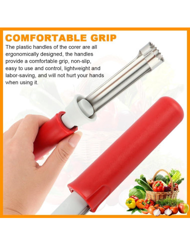 Removedor de Núcleos y Pelador de Manzanas Trasylph Rojo