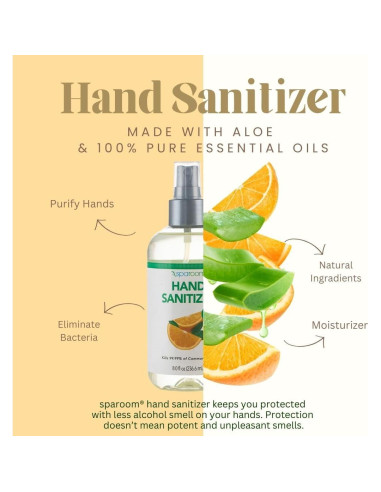 Desinfectante de Manos SpaRoom 70% Alcohol con Aloe 240ml