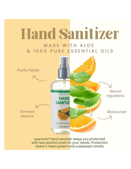 Desinfectante de Manos SpaRoom 70% Alcohol con Aloe 240ml