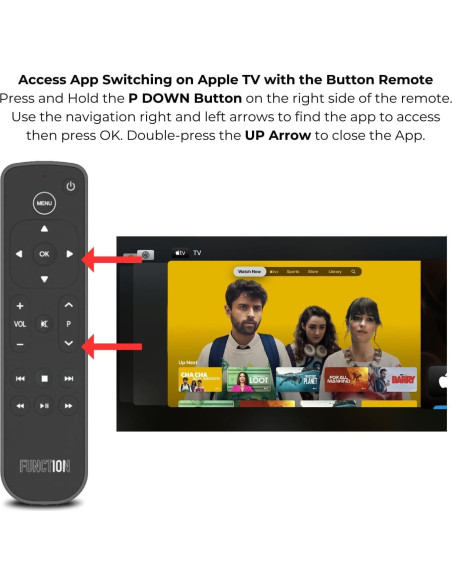 Control Remoto Bluetooth Function101 para Apple TV - 2 Unidades