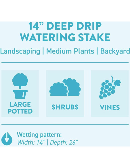 Estacas de Riego Profundo DEEP DRIP 14" Beige - Paquete de 3