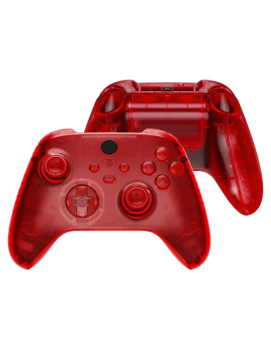 Carcasa Completa eXtremeRate para Controlador Xbox Series X/S Rojo Transparente