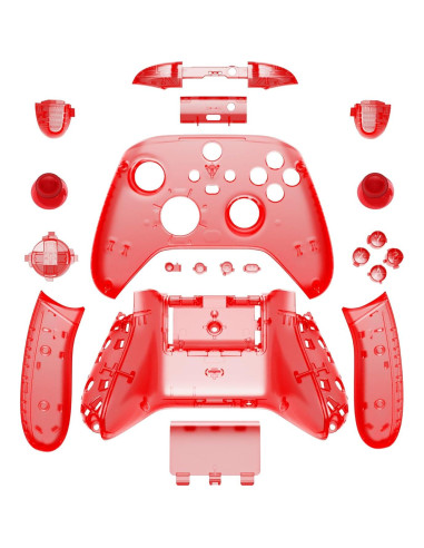Carcasa Completa eXtremeRate para Controlador Xbox Series X/S Rojo Transparente