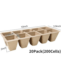 Bandeja de Inicio de Semillas SYITCUN 200 Celdas Biodegradables 2