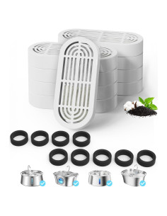 9 Filtros y 9 Esponjas para Fuente de Agua ITSCUTE 3.2L/4L