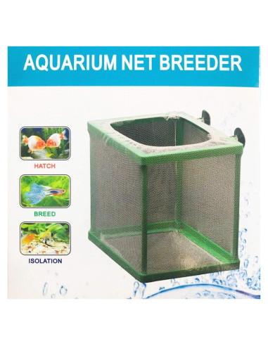 Caja de Cría de Peces COMOK Acuario Malla Verde 16x14.2x15cm