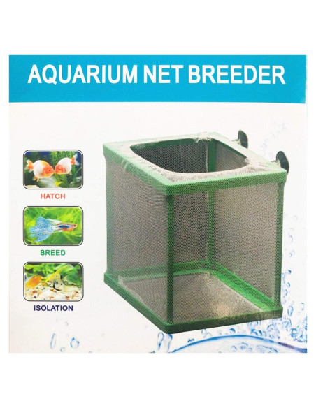 Caja de Cría de Peces COMOK Acuario Malla Verde 16x14.2x15cm
