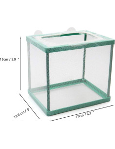 Caja de Cría de Peces COMOK Acuario Malla Verde 16x14.2x15cm 2