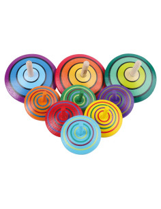 Trompos de Madera WODI 9 Pcs Juguetes Educativos para Niños