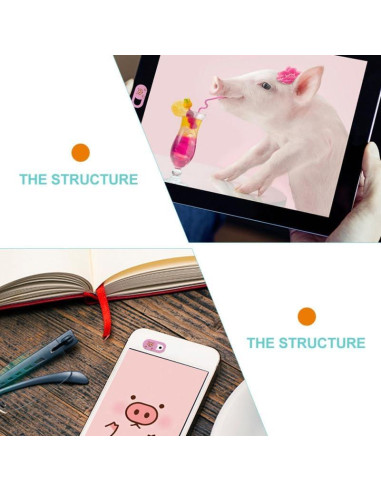 Cubierta Deslizante de Webcam Artibetter 3 Piezas Rosa