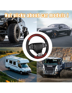 Cubierta de Volante Zpana 38 cm Fibra de Carbono Antideslizante 2