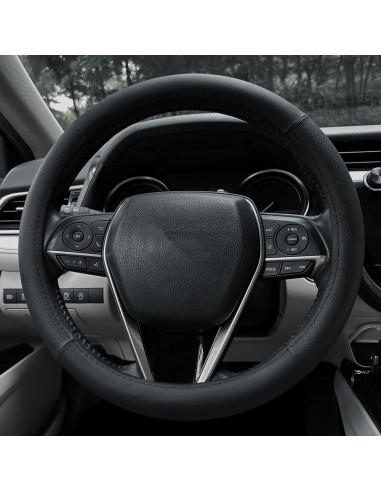 Funda de Volante Mihecor 38 cm Cuero Microfibra Antideslizante