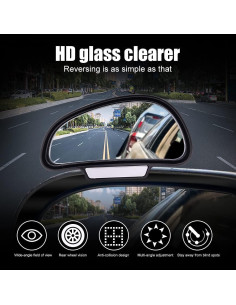 Espejo de Punto Ciego Izquierdo NWpangu Ajustable 112g 2