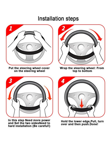 Cubierta de Volante Mandark 38cm Cuero Antideslizante Negro/Azul