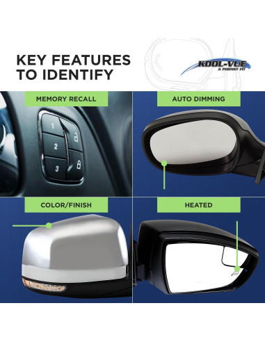 Espejo Derecho Manual Plegable Parts Oasis F-150 11-14