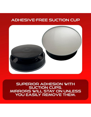 Espejo Retrovisor Convexo Utopicar VENTOM - Punto Ciego (Paquete de 2)