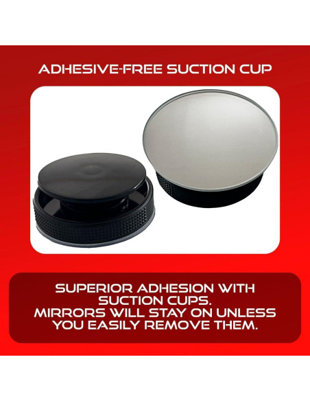 Espejo Retrovisor Convexo Utopicar VENTOM - Punto Ciego (Paquete de 2)