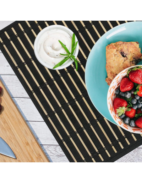 Juego de 8 Manteles de Bambú ANDSTAR 45x30cm Antideslizantes