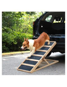 Rampa Plegable para Perros COZIWOW 96 cm Madera 4 Alturas