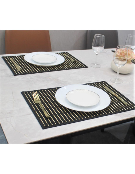 Juego de 8 Manteles de Bambú ANDSTAR 45x30cm Antideslizantes