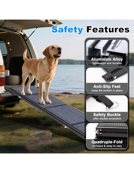 Rampa Plegable para Perros AQUILLA 170 cm Antideslizante