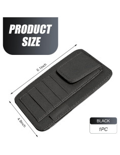 Organizador de Visera de Coche Sinytuto Negro 1 PC con Bolsillos 2