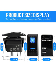 Interruptor de Palanca 12V 20A MIIGII KG SPST 3 Pines LED 2