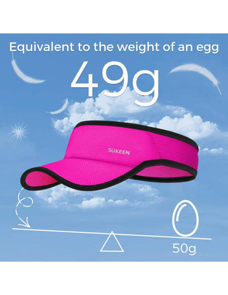 Gorra Visera Deportiva Sukeen Unisex Plegable UV Rojo Rosa