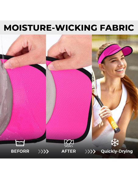 Gorra Visera Deportiva Sukeen Unisex Plegable UV Rojo Rosa