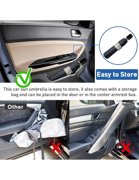 Sombrilla para Parabrisas KUCEMO 145x84cm Rotación 360 UV