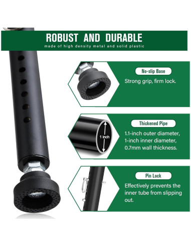 Barra de Seguridad Ajustable Keplrend para Puertas 99-135 cm