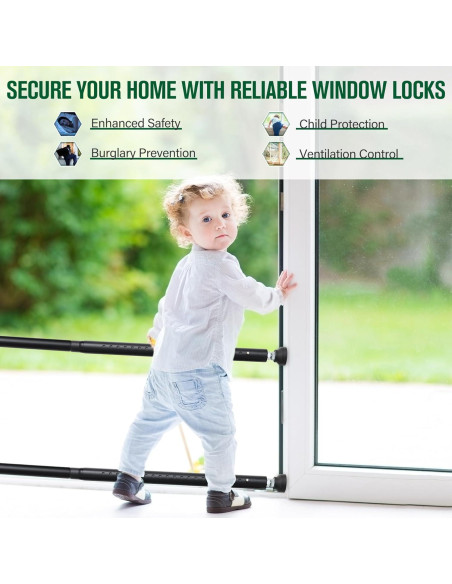 Barra de Seguridad Ajustable Keplrend para Puertas 99-135 cm