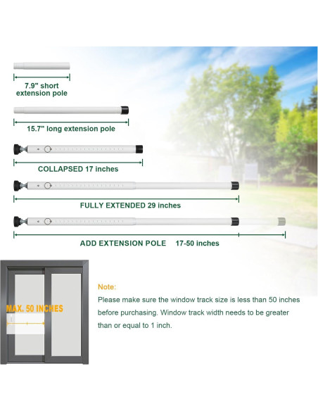 Barra de Seguridad Ajustable Keplrend para Puertas 99-135 cm