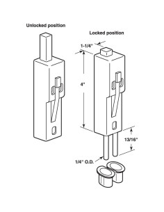 Cerradura de Puerta Corrediza Prime-Line U 9868 Plástico Blanco 2