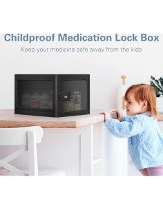 Caja de Seguridad para Medicamentos DEPAD Negra 24x30x20 cm 2