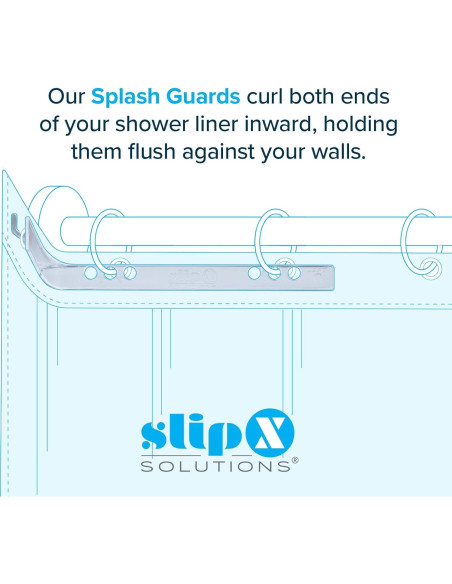 Guardia de Salpicaduras SlipX Solutions para Ducha - 2 Piezas