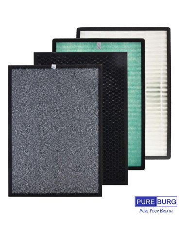 Filtro de Reemplazo PUREBURG H13 HEPA para Purificador RIA BreezeGuard