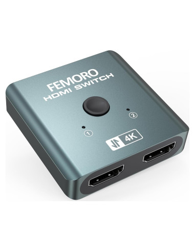 Conmutador HDMI 2 en 1 Femoro N41-01 Ultra HD 4K 60Hz