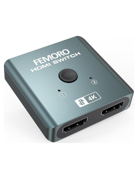 Conmutador HDMI 2 en 1 Femoro N41-01 Ultra HD 4K 60Hz
