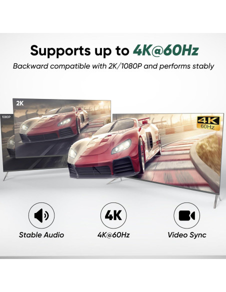 Conmutador HDMI 2 en 1 Femoro N41-01 Ultra HD 4K 60Hz