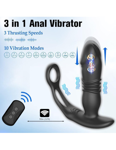 Masajeador de Próstata Genérico con Control Remoto 13.2 cm