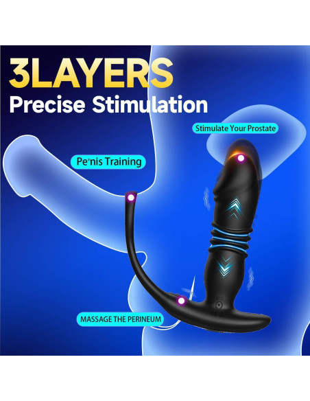 Masajeador de Próstata Genérico con Control Remoto 13.2 cm